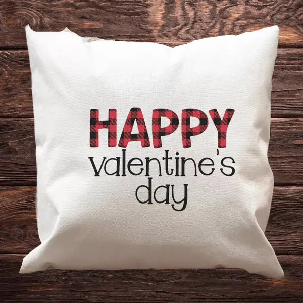 Happy Valentine's Day Pillow Cover The Adorned Willows Marketplace LLC
