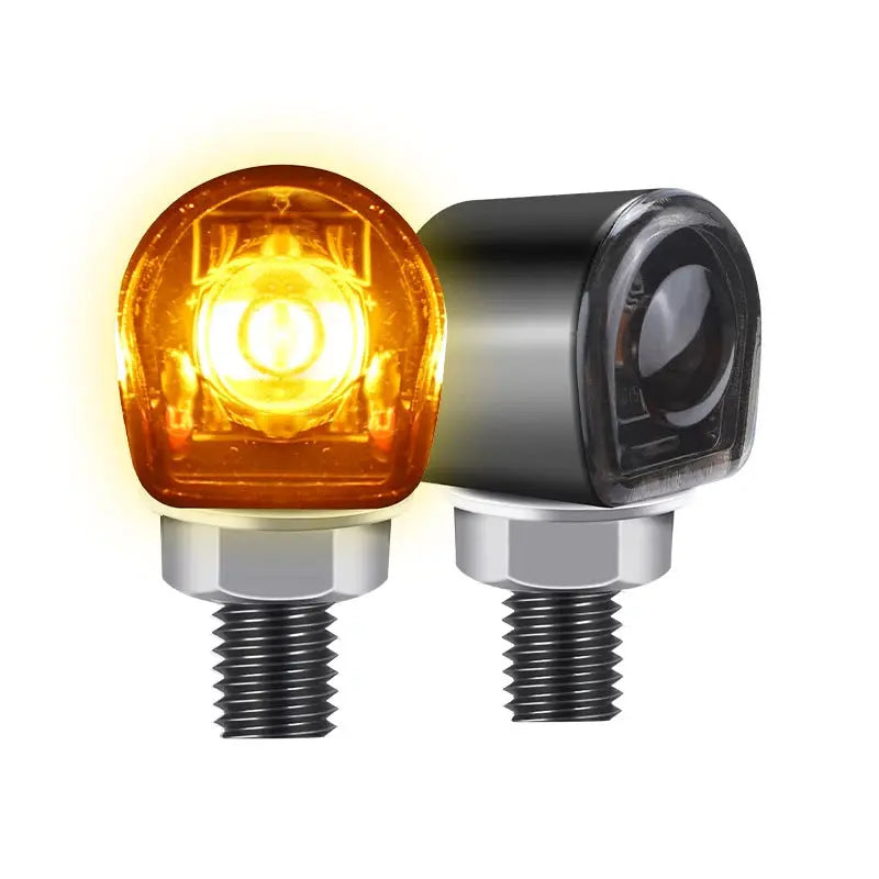 Harley Motorcycle Modified Retro Metal Led Turn Signal Hidden Finger Light Mini Direction Light 12V Indicator Light GreatEagleInc