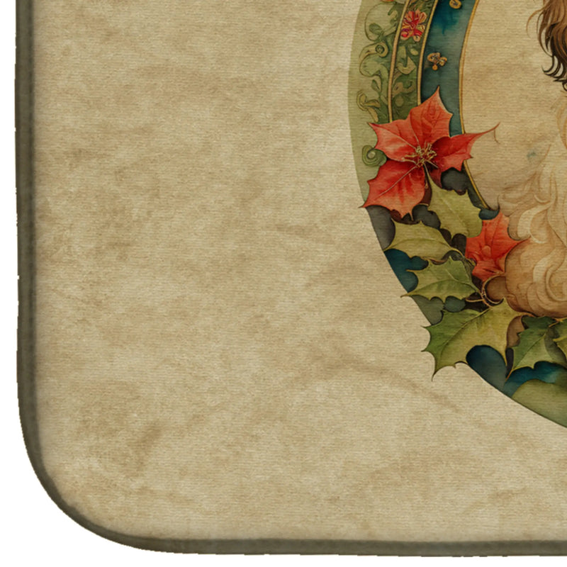 Havanese Christmas Flowers Dish Drying Mat Caroline's Treasures