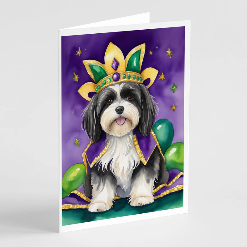 Havanese King of Mardi Gras Greeting Cards Pack of 8 Caroline's Treasures