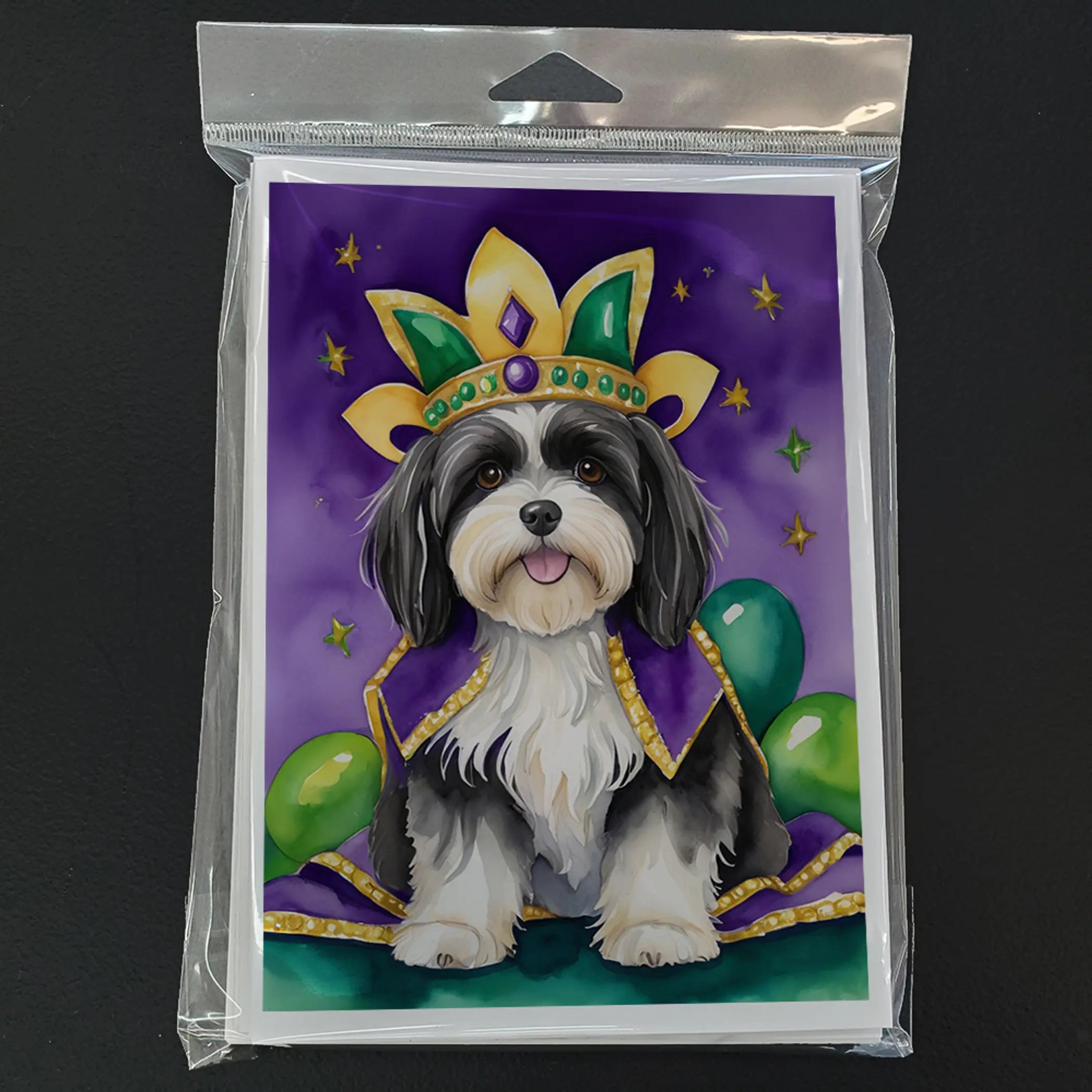 Havanese King of Mardi Gras Greeting Cards Pack of 8 Caroline's Treasures