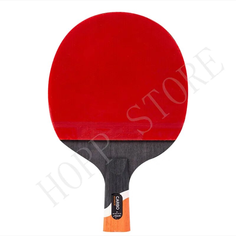 STIGA 6 Star Racket Offensive Professional Carbon Pimples In Rubber Original Stiga Table Tennis Rackets Ping Pong Paddle Bat Short handle CS