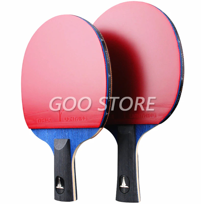 TIBHAR Table Tennis Racket 6/7/8/9 Stars All-round Pipmles in Ping Pong Rackets Blade with Sponge - 6 star FL with bag