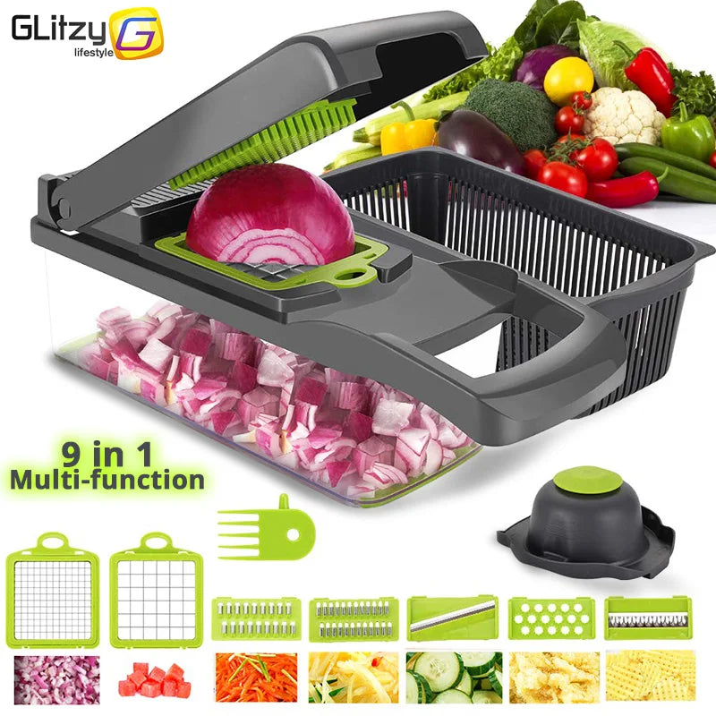 Vegetable Chopper Multifunctional Grater Cutter Kitchen Accessories Manual Fruit Slicer Potatos Shredders Cheese Onions Slicers - GreatEagleInc
