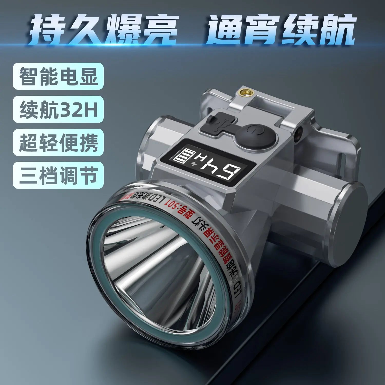 Headlight Strong Light Outdoor Special Led Ultra-Long Battery Life Rechargeable Waterproof Searchlight Super Bright Night Fishing Long-Range Fishing Light GreatEagleInc