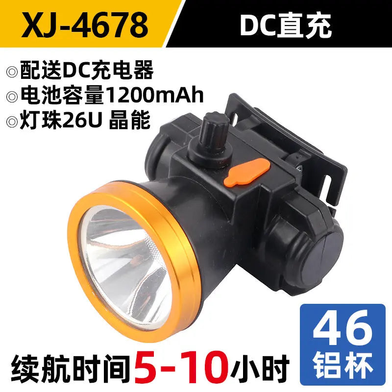 Headlight Strong Light Outdoor Special Led Ultra-Long Battery Life Rechargeable Waterproof Searchlight Super Bright Night Fishing Long-Range Fishing Light GreatEagleInc