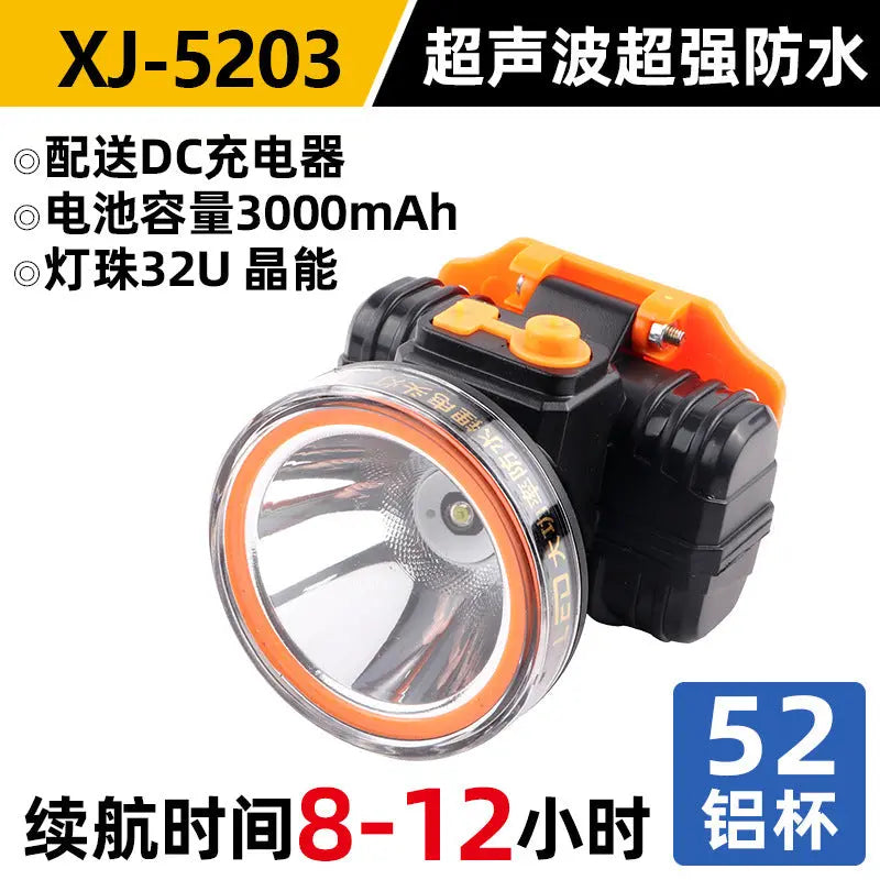 Headlight Strong Light Outdoor Special Led Ultra-Long Battery Life Rechargeable Waterproof Searchlight Super Bright Night Fishing Long-Range Fishing Light GreatEagleInc