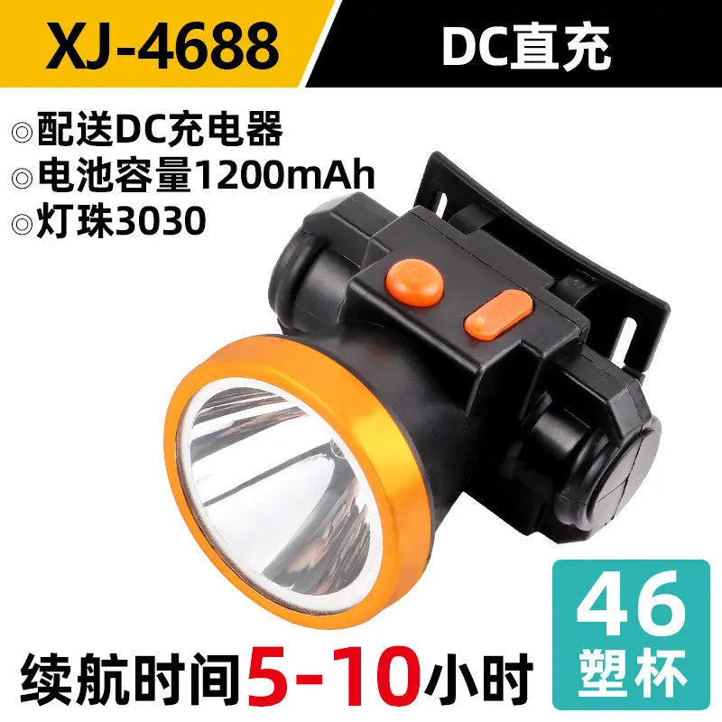 Headlight Strong Light Outdoor Special Led Ultra-Long Battery Life Rechargeable Waterproof Searchlight Super Bright Night Fishing Long-Range Fishing Light GreatEagleInc