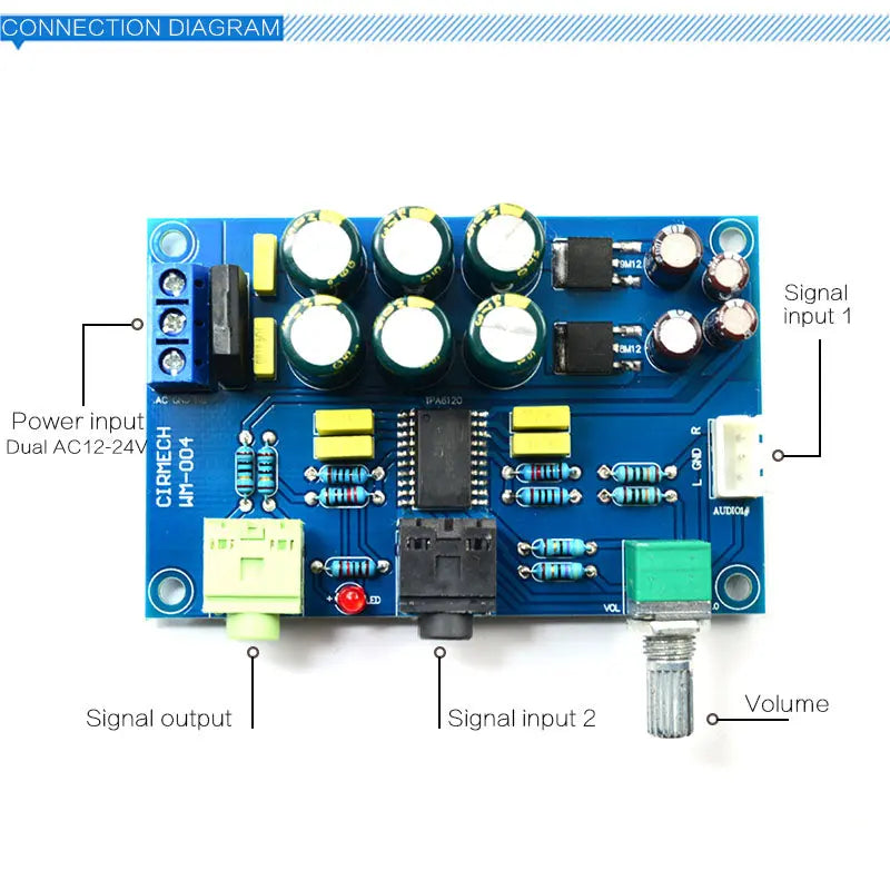 Headphone amplifier board TPA6120 2.0 Channels HIFI high fidelity Audio Earphone Amplifiers