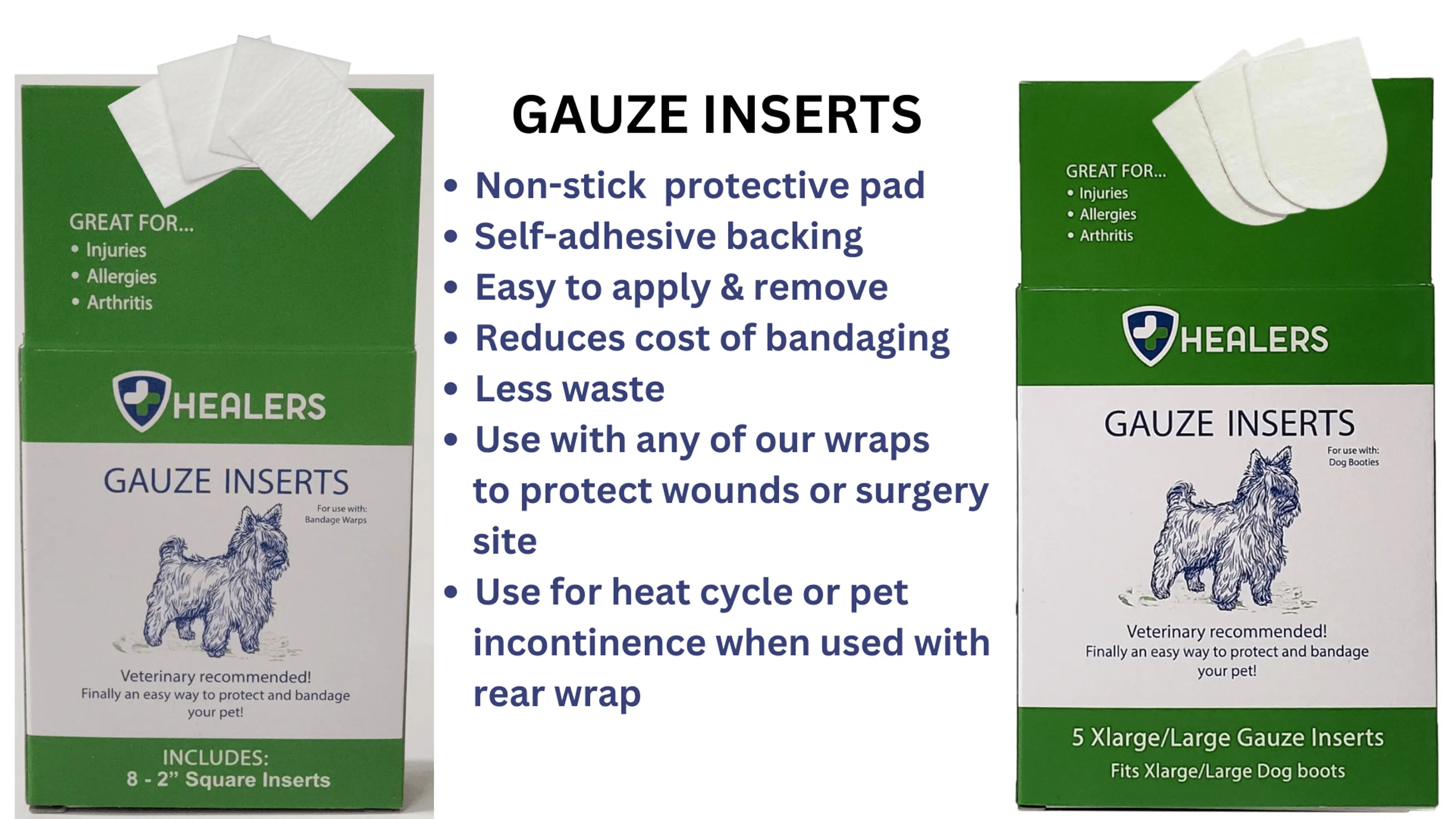 Healers Gauze Replacements - 2" Squares Healers Petcare
