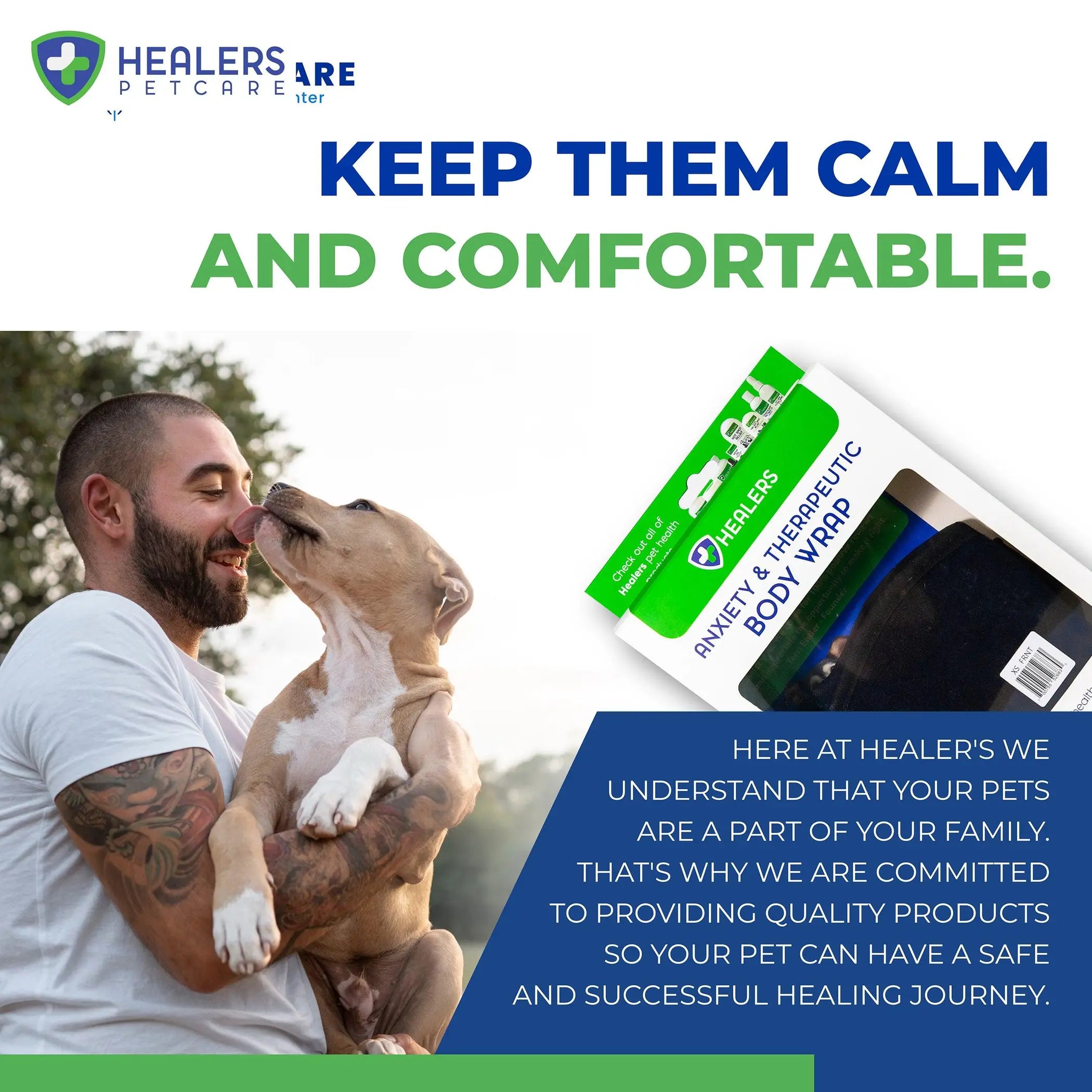 Healers Therapeutic & Anxiety Front Body Wrap Healers Petcare