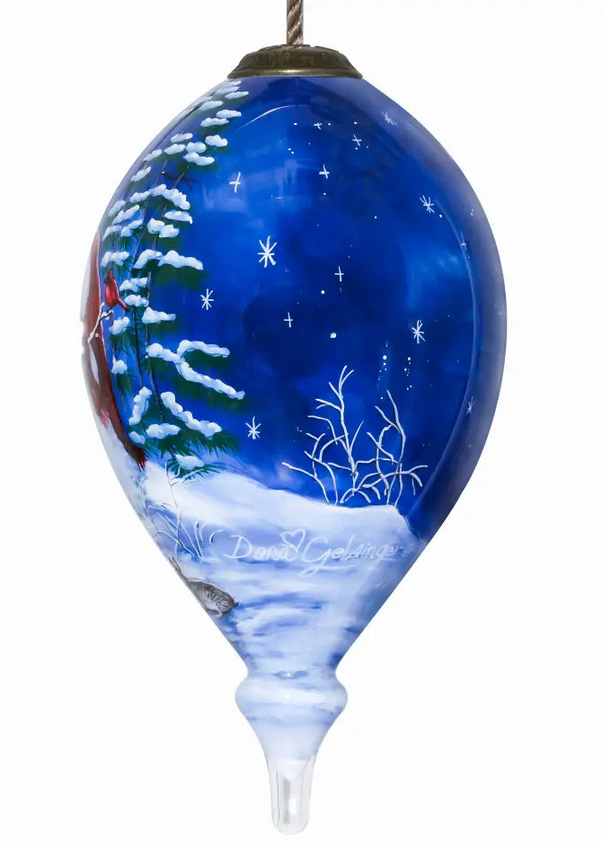 Heaven And Nature Sing Snowman Hand Painted Glass Ornament Inner Beauty Gifts