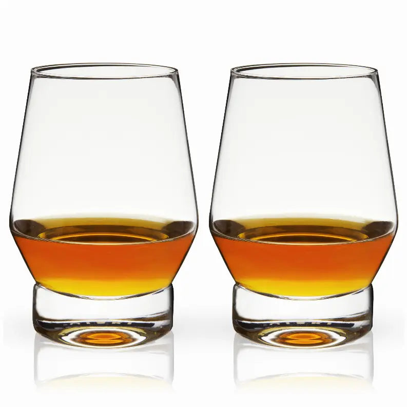 Heavy Base Crystal Whiskey Glasses by Viski True Brands
