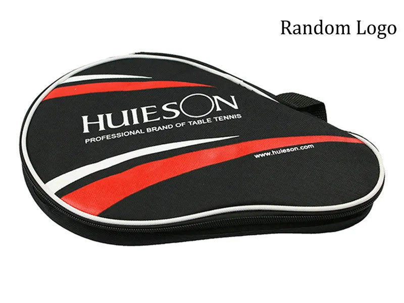 Huieson Super Size Gourd Shape Table Tennis Racket Container Bag for 2 Rackets and 3 Balls Big Capacity Table Tennis Case Red Black