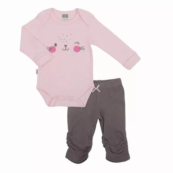 Hello World Ls Bodysuit & Legging Set Kushies