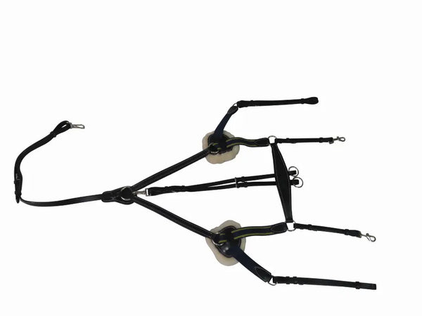 Henri de Rivel Pro 5 Point Elastic Breastplate Martingale with Running Attachment JPC Equestrian