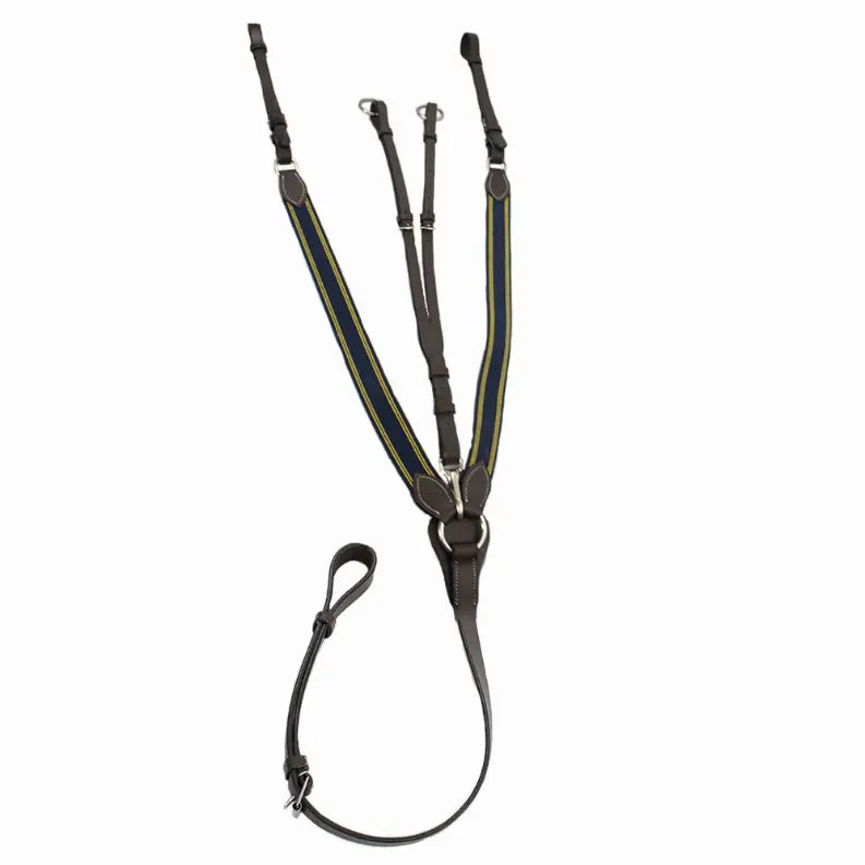 Henri de Rivel Pro Elastic Breastplate Martingale with Running Attachment JPC Equestrian