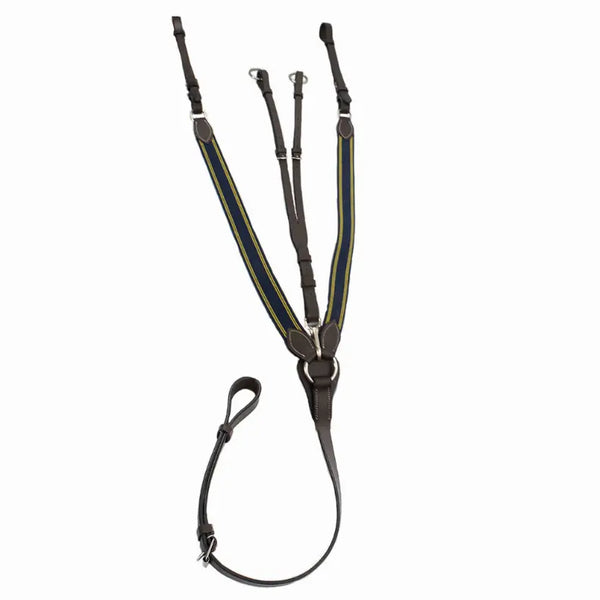 Henri de Rivel Pro Elastic Breastplate Martingale with Running Attachment JPC Equestrian