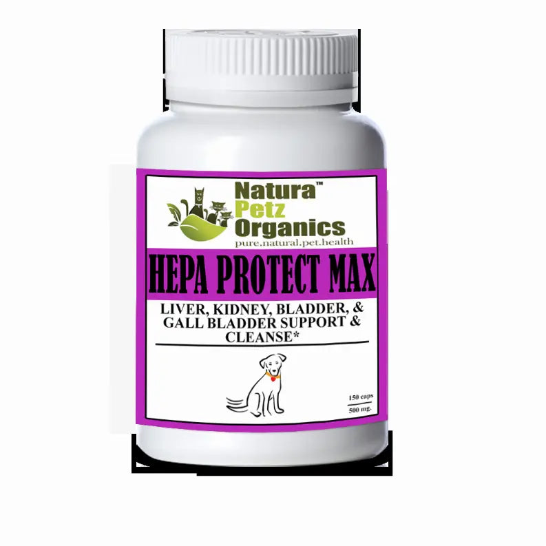 Hepa Protect Max Capsules - Liver, Kidney, Bladder & Gall Bladder Support & Cleanse* Organic Pet Systems