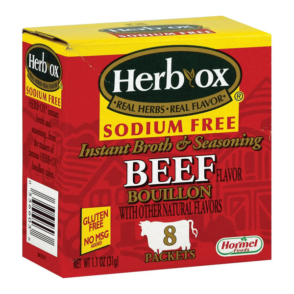 Herb-ox Boullion - Beef - Low Sodium - Case Of 12 - 8 Count Herb-ox