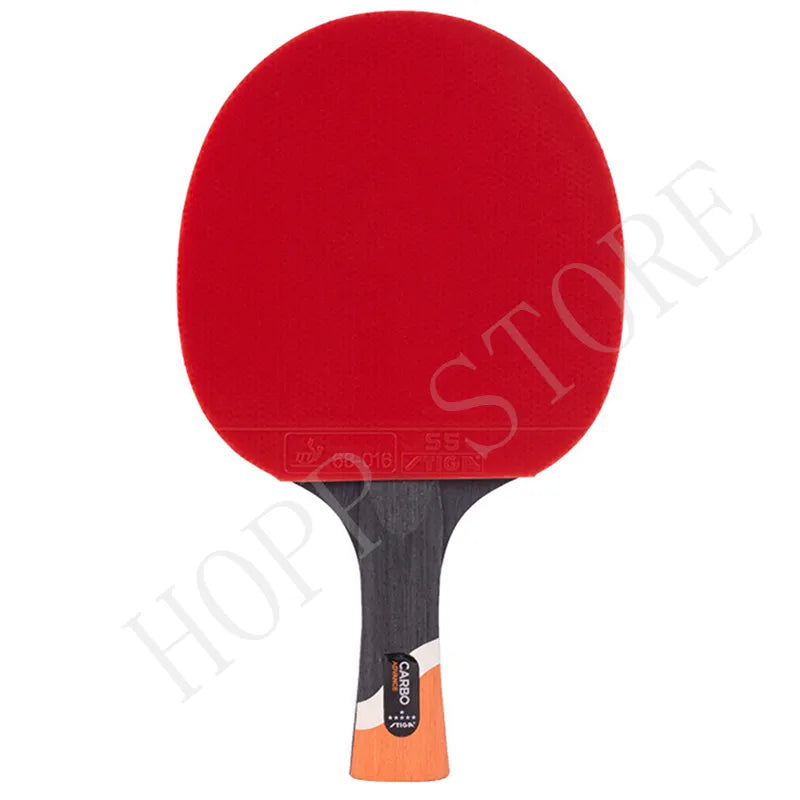 STIGA 6 Star Racket Offensive Professional Carbon Pimples In Rubber Original Stiga Table Tennis Rackets Ping Pong Paddle Bat Long Handle FL