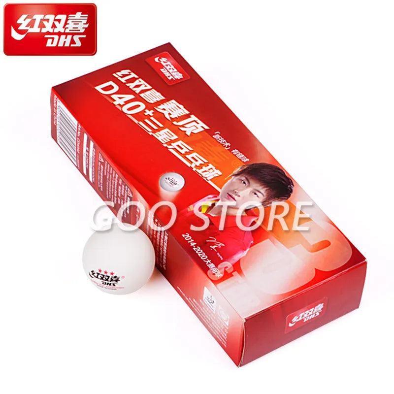 DHS 3 Star D40+ Table Tennis Ball 3-STAR New Material ABS Seamed Poly Plastic Original DHS Ball 3 Star Ping Pong Balls