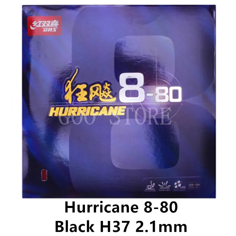 DHS Original Hurricane8-80 Hurricane 8-80 Pips-In H8-80 Table Tennis Rubber Ping Pong Tenis De Mesa Hurricane-8-80 H37 BLACK