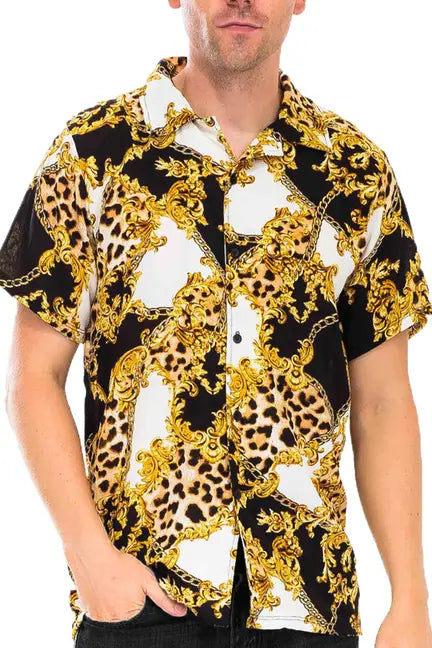 Hidden Cheetah Button Down Shirt WEIV
