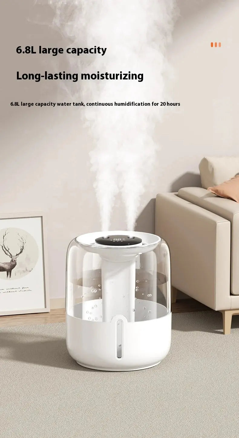 High Quality Factory Wholesale Smart Home Products 3.8L Double Water Mist Spray Smart Air Humidifier With Wholesale Price GreatEagleInc
