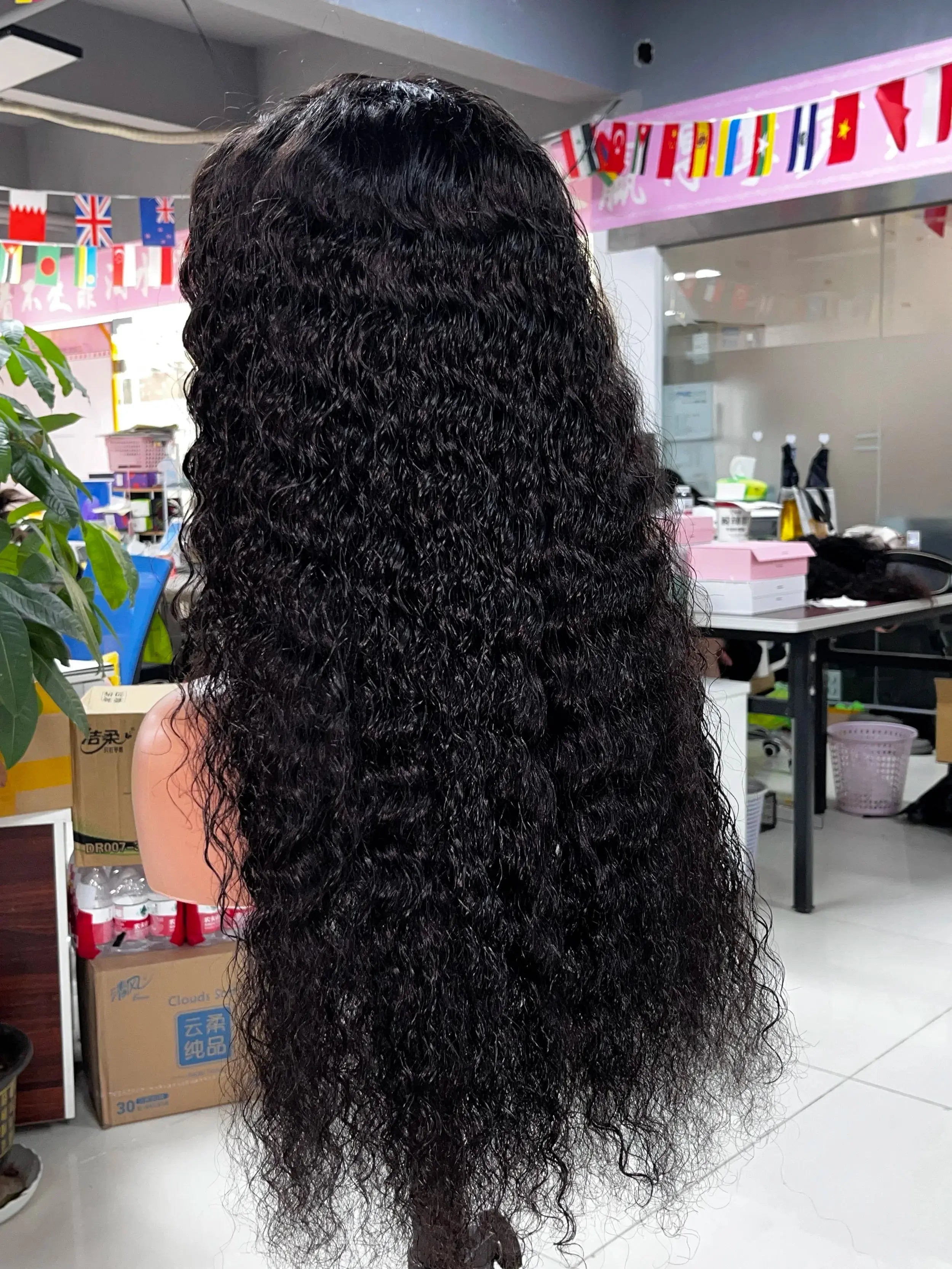 High Quality HD Pre Plucked 13X4 Curly Wig Glueless Lace Frontal  Hair wholesale Vietnamese Hair GreatEagleInc