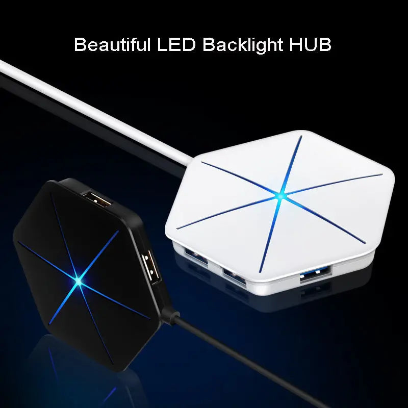 High Speed USB 3.0 2.0 HUB External 6 Port Usb Splitter with Micro Usb Interface SD TF Card Reader for Laptop PC