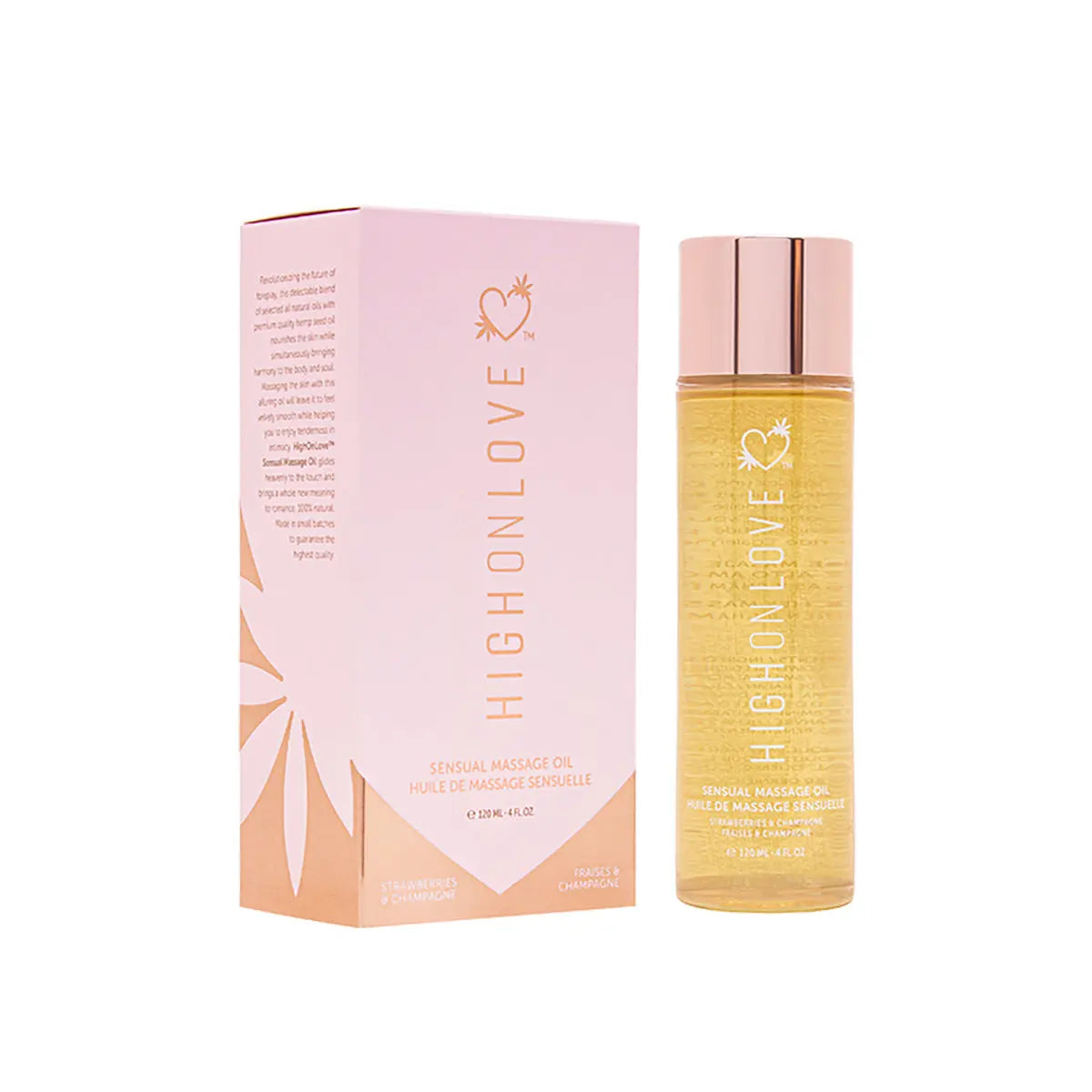 HighOnLove Massage Oil- Strawberries and Champagne HighOnLove