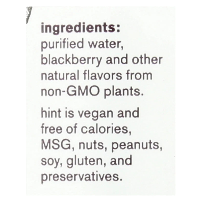 Hint Blackberry Water - Blackberry - Case Of 12 - 16 Fl Oz. Hint