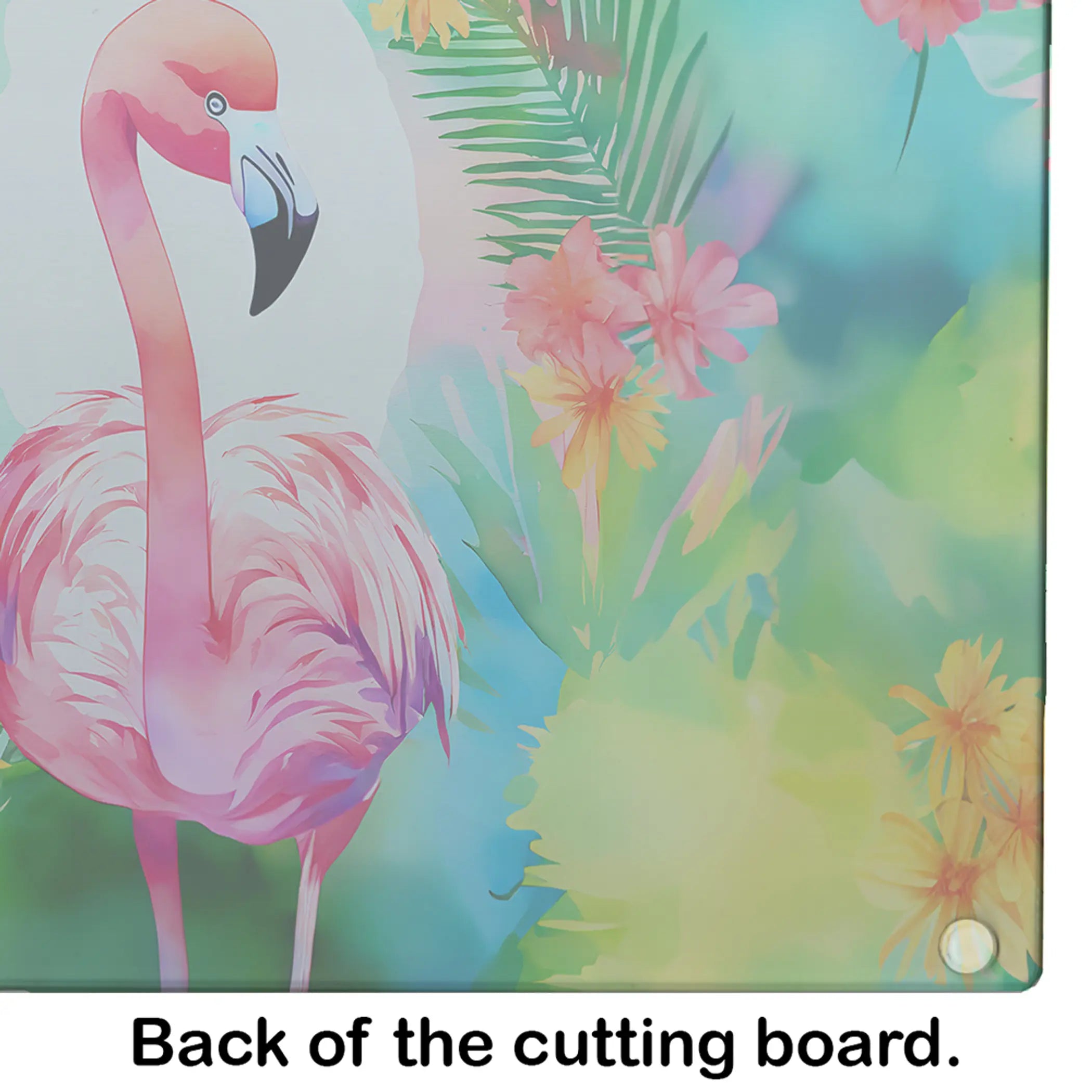 Hippie Animal Flamingo Glass Cutting Board Caroline's Treasures