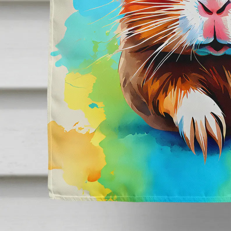 Hippie Animal Guinea Pig House Flag Caroline's Treasures