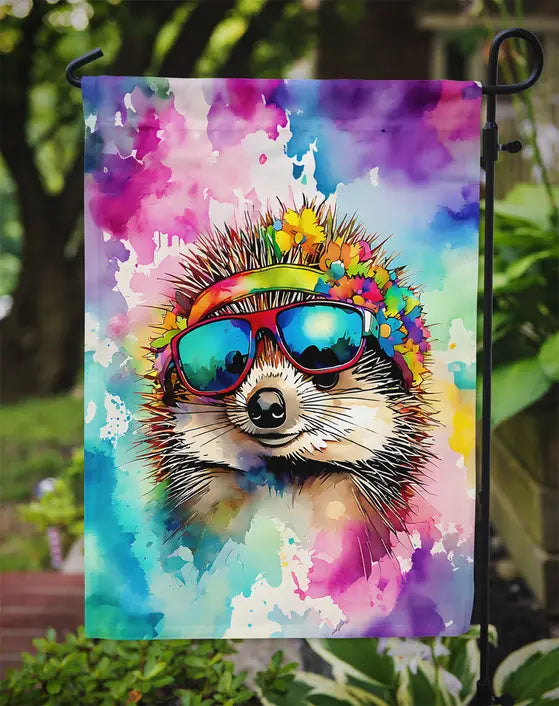 Hippie Animal Hedgehog Garden Flag Caroline's Treasures