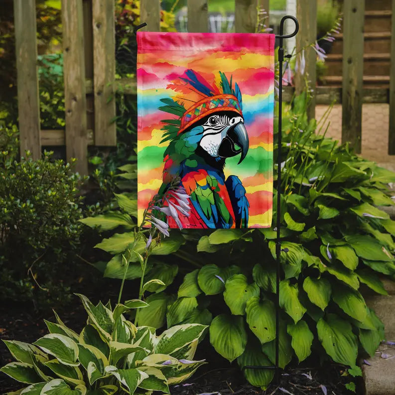 Hippie Animal Parrot Garden Flag Caroline's Treasures
