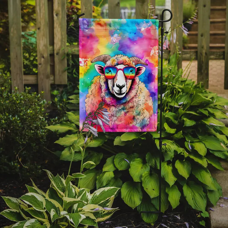 Hippie Animal Sheep Garden Flag Caroline's Treasures