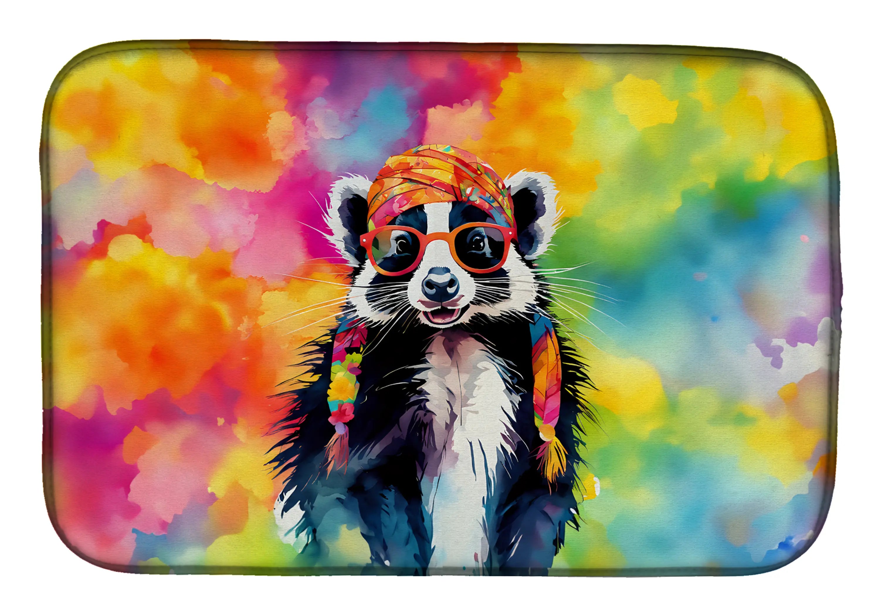 Hippie Animal Skunk Dish Drying Mat Caroline's Treasures