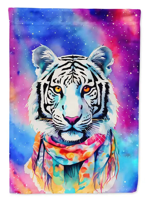 Hippie Animal White Tiger Garden Flag Caroline's Treasures