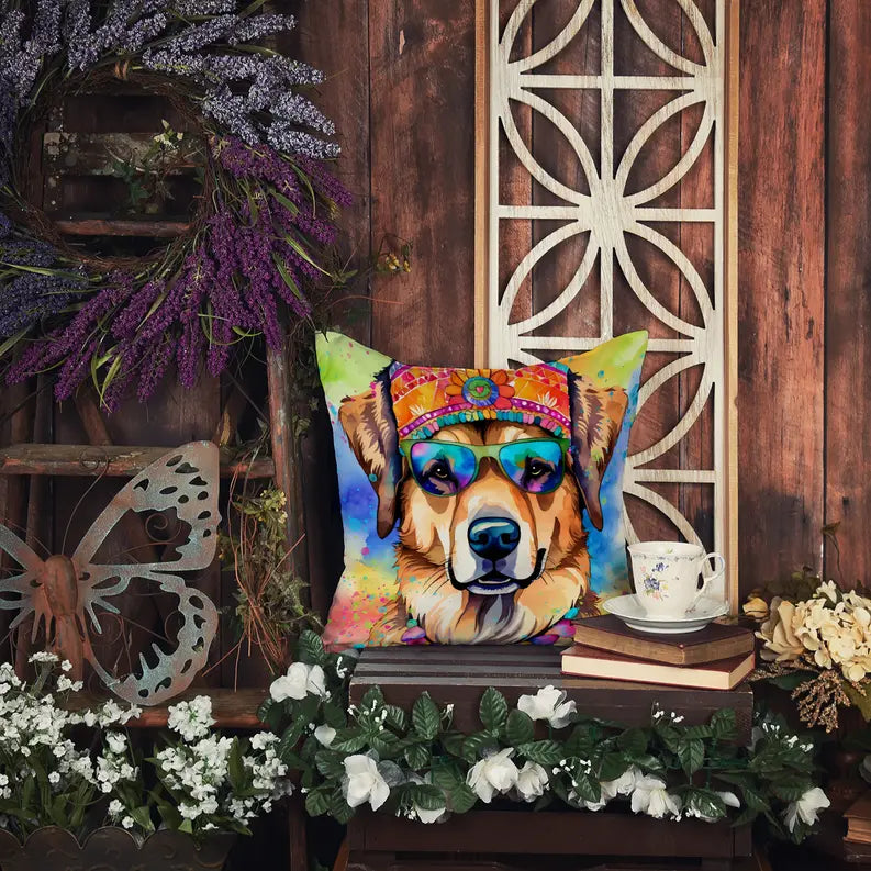 Hippie Dawg Pair of Pot Holders Caroline's Treasures