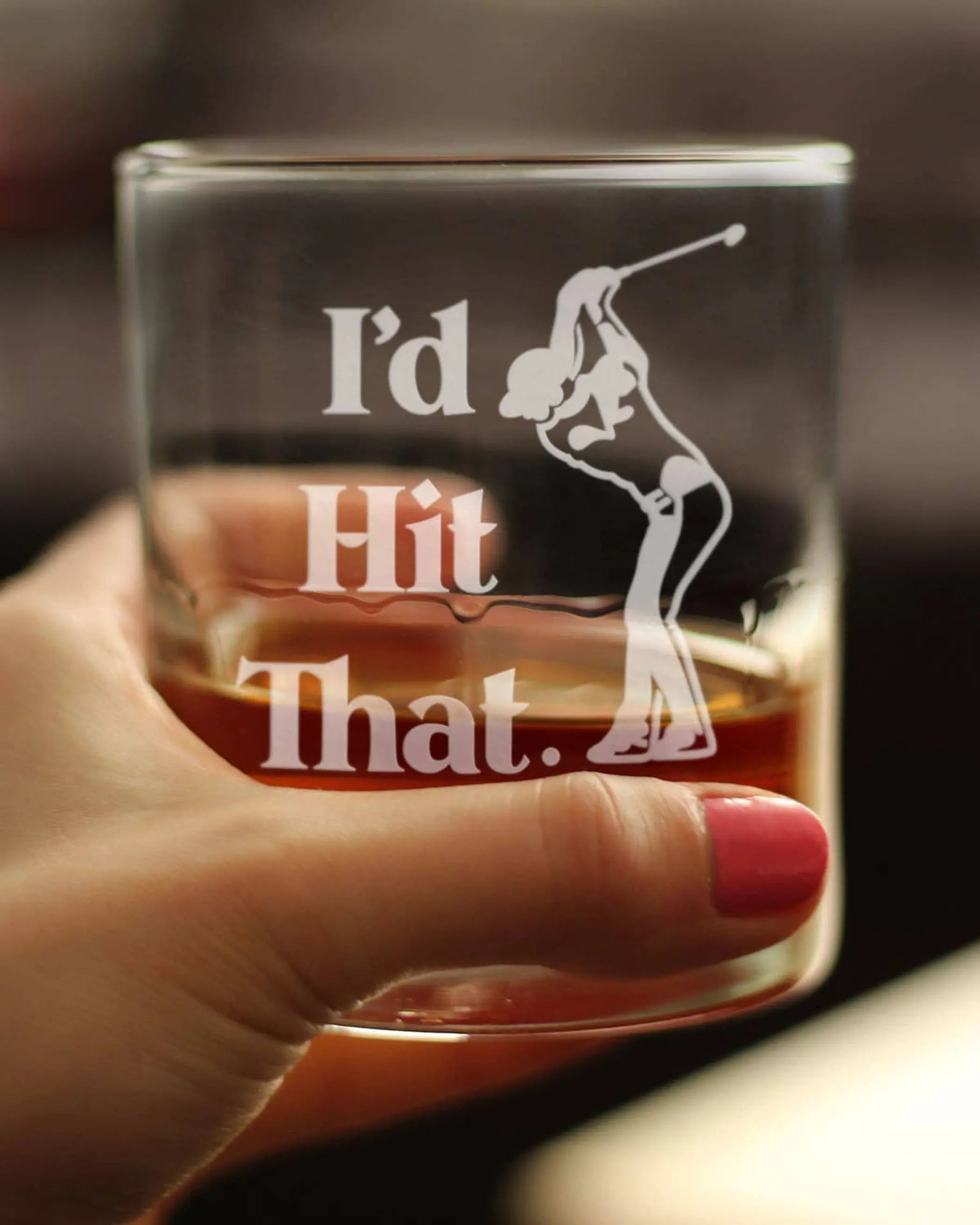 Hit That Golf Whiskey Rocks Glass - Hiking Gifts and Decor Bevvee