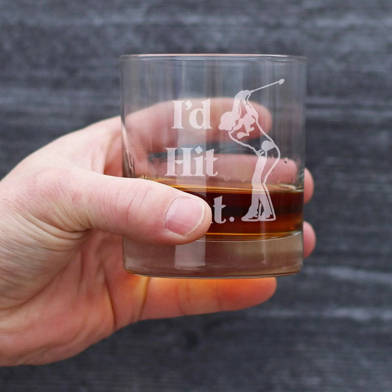 Hit That Golf Whiskey Rocks Glass - Hiking Gifts and Decor Bevvee