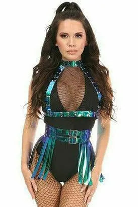 Holo Fishnet Harness Daisy Corsets