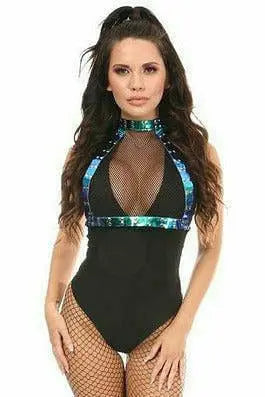 Holo Fishnet Harness Daisy Corsets