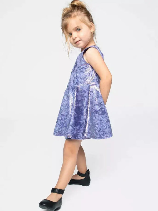 Hologram Snake Skater Skirt Dress Little Mass