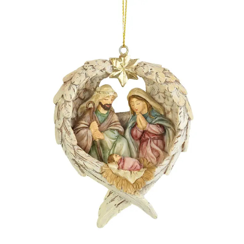 Holy Family In Wings Ornament Dicksons Inc