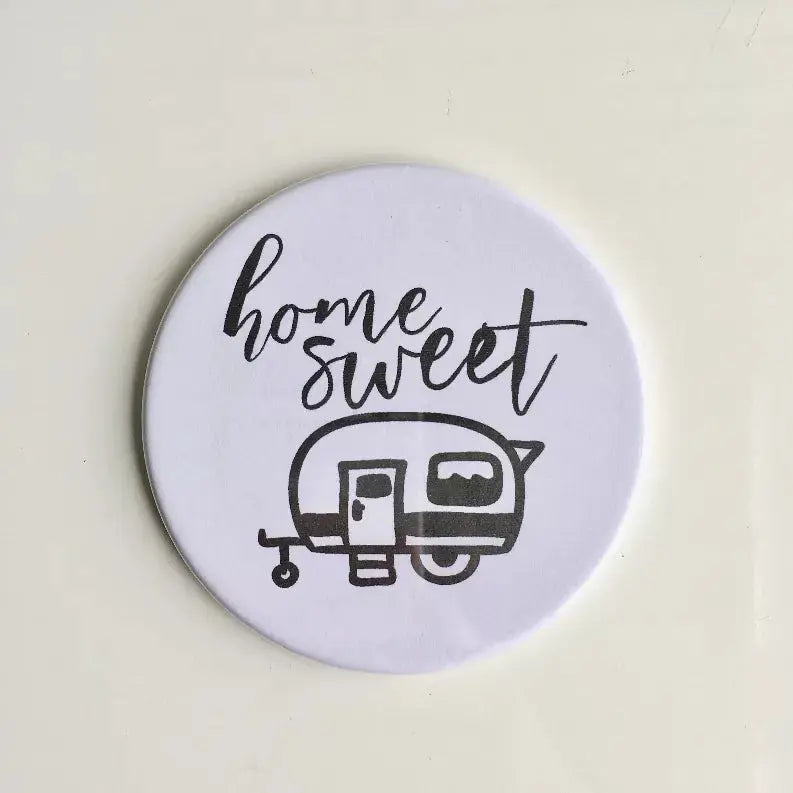 Home Sweet Camper Circle Magnet Sassper Goods