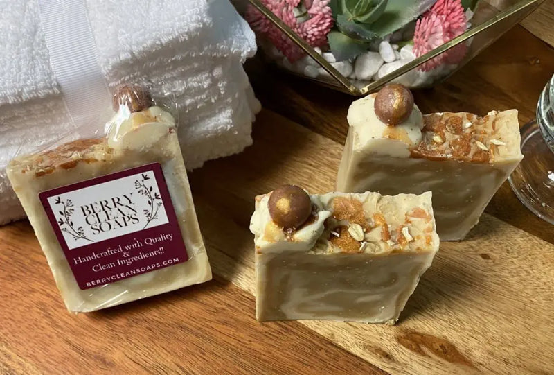 Honey Comb Oatmeal Soap with Turmeric Berry Clean Soaps
