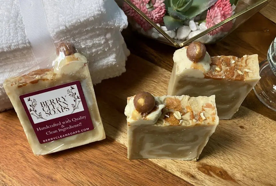 Honey Comb Oatmeal Soap with Turmeric Berry Clean Soaps